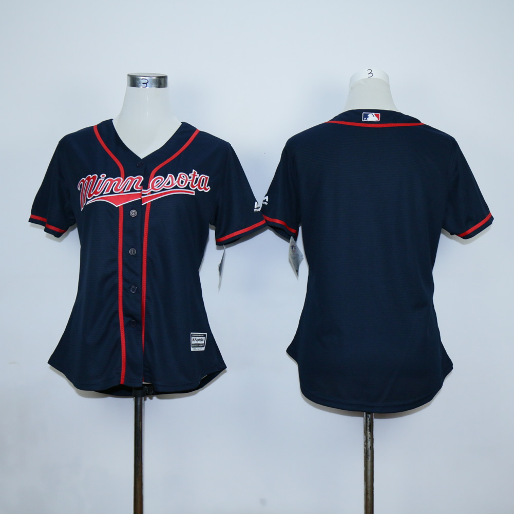 Women Minnesota Twins Blank Blue MLB Jerseys